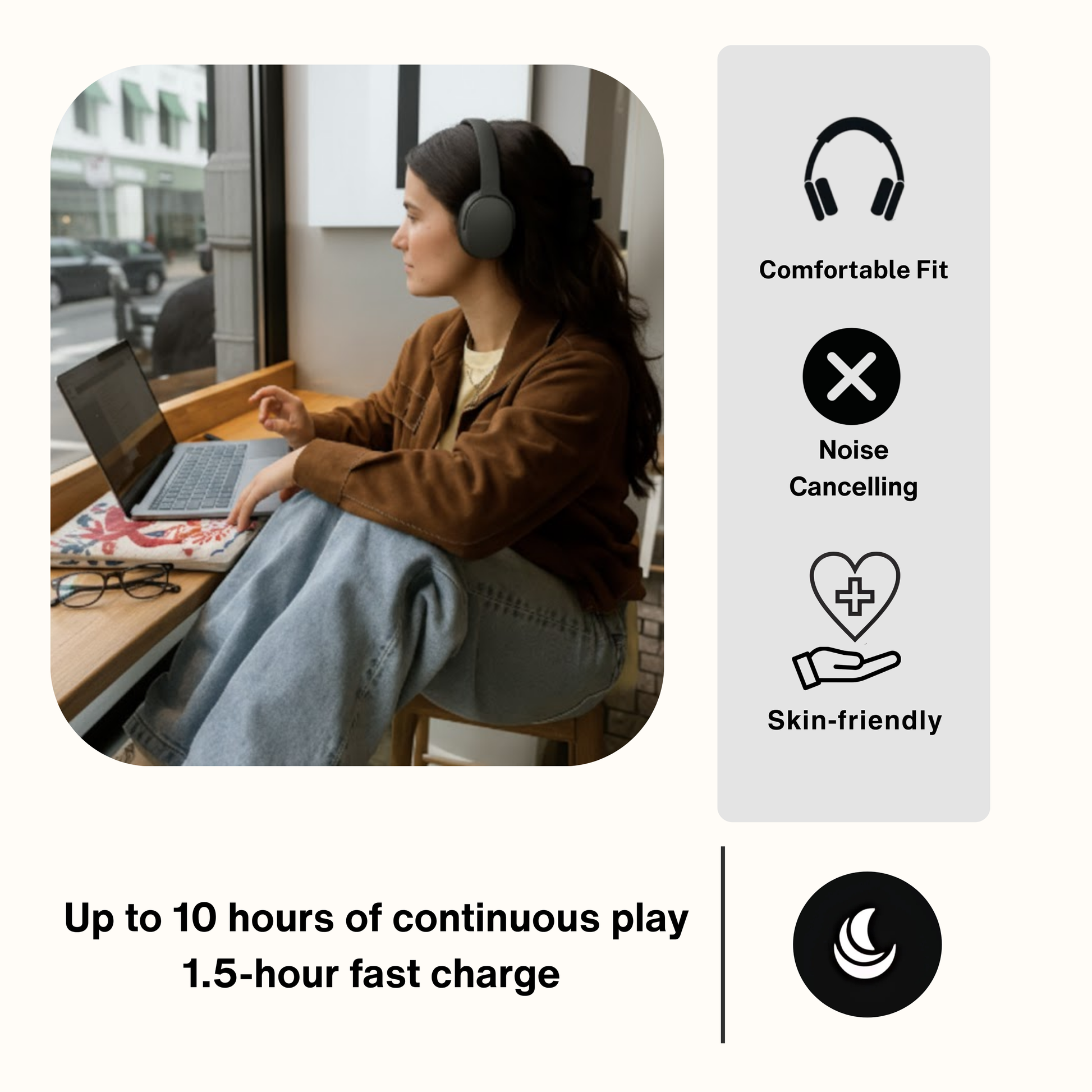 Clevono CoreX – Wireless Noise Cancelling Headphones